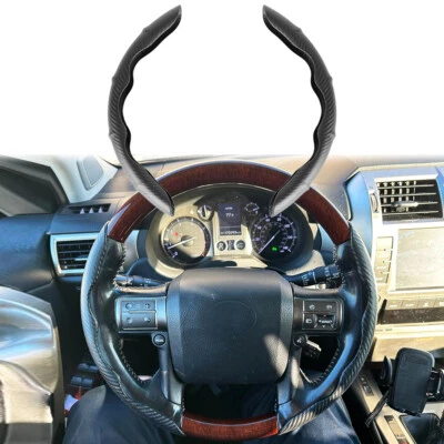 Cubierta de volante de cuero de carbono antideslizante de 15" para Lexus RC200t RC350 F-SPORT Foto 1 de 4