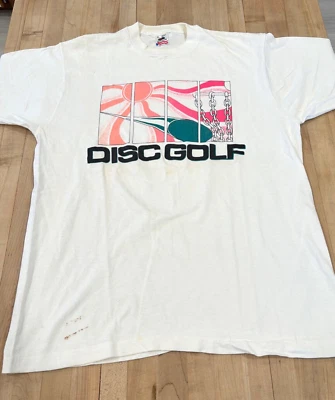 Camiseta De Colección Años 80 Rara Disco Golf Talla XL Puntada Única Usada Frisbee Golf Foto 1 de 4