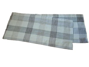 Plaid Curtain Valance Woven Cotton Brown Ivory Handmade Farmhouse 77.5x16.5 - Picture 1 of 4