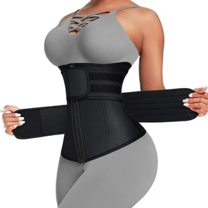 Entrenador de Cintura Mujeres Talla Grande Dos Cinturones Neopreno Entrenamiento Corsé Cintura Ajustador - Imagen 1 de 6