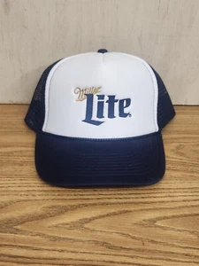 Miller Lite Trucker Cap Dad Hat Beer Hat Blue Snap Back OTTO - Picture 1 of 5