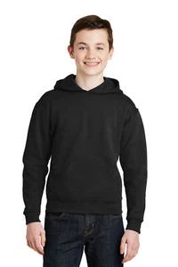 JERZEES 996Y Youth Long Sleeve NuBlend Pullover Hooded Sweatshirt With Pockets - Picture 1 of 13