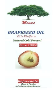 GRAPESEED OIL Original CARRIER COLD PRESSED MASSAGE 4Oz - 32 OZ Pure grape SEED - Picture 1 of 4