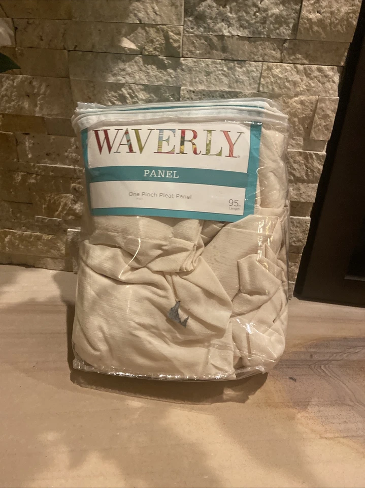 Waverly 22716801593 Serendipity Ivory Curtain Panel - 50"W "L (Light Filteri