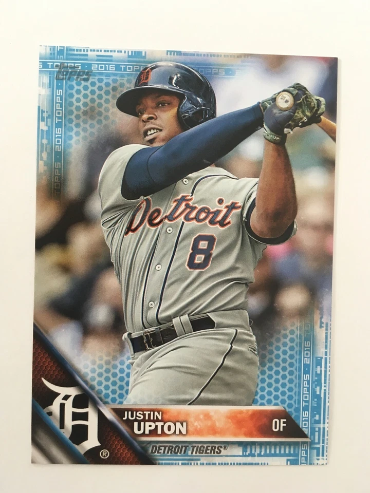 2016 Topps Mini Blue Parallel Justin Upton Tigers 673 #'d /10 Rare Low S&H - Image 1 of 1