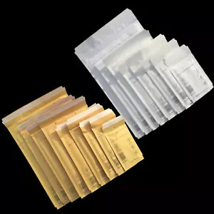 Luftpolster Versandtaschen A1 B2 C3 D4 E5 F6 G7 H8 J9 I9 K10 CD Weiß Braun Gold - Bild 1 von 3