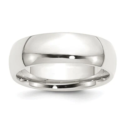 Sterling Silver 7mm Comfort Fit.5 Band Ring - Image 1 of 4