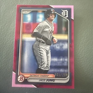 2024 Bowman Prospect Parallel Fuchsia /299 Jace Jung #BP-5 Detroit Tigers - Picture 1 of 3