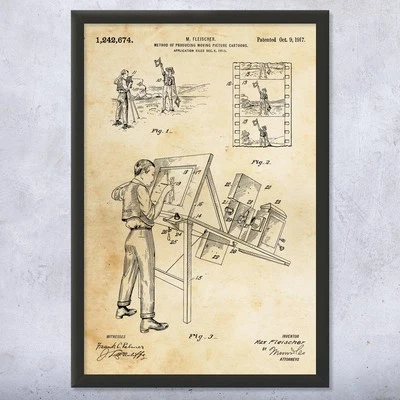 Film Animation Patent Wall Art: Studio Decor, Director Gift, Movie Studio Art - Image 1 of 4