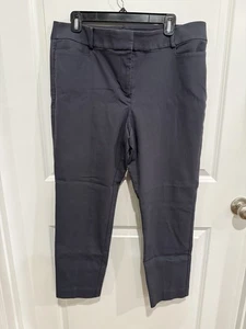 Pantalones para mujer LOFT curvilíneos ajustados al tobillo elásticos gris carbón talla 14” - Imagen 1 de 7