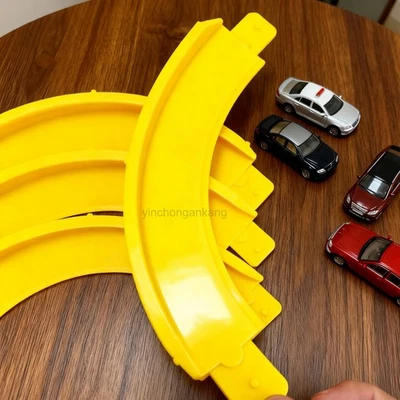 4 Pack Die Cast Hot Wheels Compatible 90 Degree High Bank Turn Curve Corner - image 1 of 4