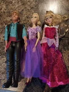 Disney Doll Bundle - Princess And Cristoff Rapunzel And Arora Lot - Picture 1 of 8
