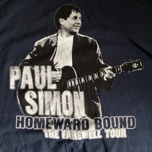 Paul Simon Tour T-shirt Homeward Bound - The Farewell Tour 2018 2XL - Navy Blue - Picture 1 of 4