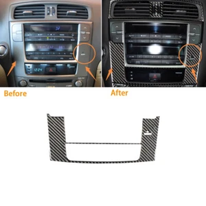 Carbon Fiber Interior GPS Navigation Panel Trim For LEXUS IS250 300 350 2006-12 - Picture 1 of 9