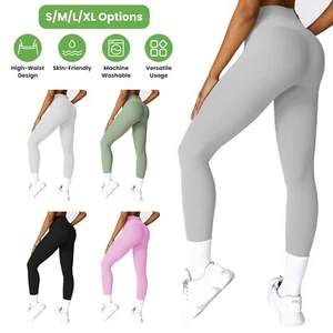 5 Colors High Waisted Leggings Long Fitness Yoga Pants Workout Running Leggings - Picture 1 of 27