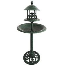 ORNAMENTAL BIRD BATH TABLE GARDEN FEEDER FOOD FEEDING STATION FREE STAND FEATURE
