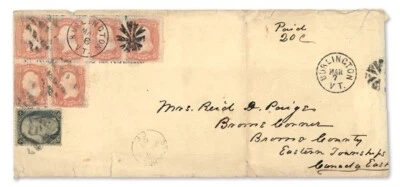 Scott 73 and six Scott 65 on legal sized cover to Broome Corner Canada - Image 1 of 2