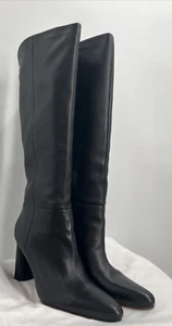 Botas de cuero negras Vince para mujer de tacón alto talla 11 M de EE. UU. - Imagen 1 de 12