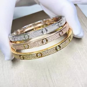 Popular Brand Products Scerw Fashion Luxury Women Men's Bracelets Zircon Inl - Picture 1 of 15