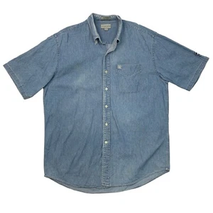 Vintage Cutter & Buck Shirt Mens XL Chambray Cotton Short Sleeve Button Down - Picture 1 of 13
