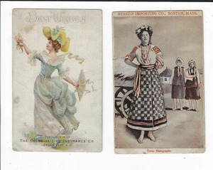 2 Advertising Postcards Russian Importing Co & Colonial Life Insurance p1179 - Imagen 1 de 2