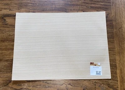 Placemats Beige Tan Natural Linen Look Set of 4 NWT 14”x19” Accents - Image 1 of 4