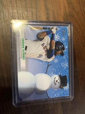 2021 Topps holiday Yordan Alvarez patch. #WRC-YA. Houston Astros.   - Image 1 of 2