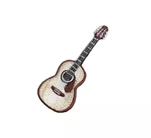 IRON ON PATCH Musical Acoustic Guitar 2 1/8 X 2 3/4 inch - Picture 1 of 1