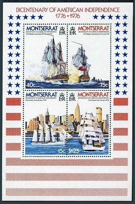 Montserrat Sc 362a MNH.Mi Bl.11. American Bicentennial, 1976. Sea Battles - Image 1 of 2