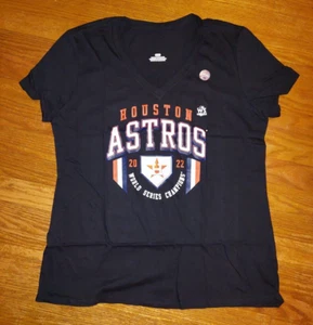 Women's Houston Astros 2022 World Series Champions T-Shirt sz L - Picture 1 of 2