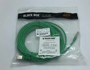 NEW BLACK BOX EVE530-07M5 CAT5E PATCH CABLE F/UTP LSZH GREEN 7.5M - Picture 1 of 4