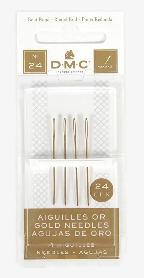 DMC Gold Plated Tapestry Needle Size 24