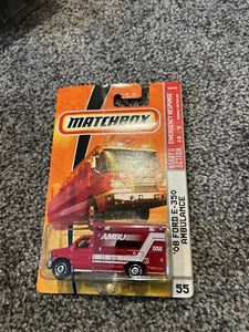 2009 Matchbox /#55 '08 Ford E-350 Ambulance / Red / Emergency Response - Picture 1 of 3