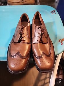 DR. COMFORT Wing Men’s 13 XW Brown Wing Tip Dress Shoes Casual Brogue 8320
