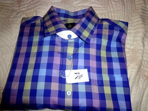 Robert Talbott Classic Casual Shirt XL Multicolor Plaid Made Portugal $187 - Picture 1 of 7