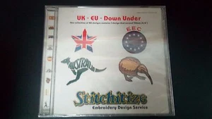 Stitchitize 80 Embroidery Designs UK EU Down Under Collection Multi Formatted Cd - Picture 1 of 6