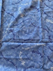 Quilting Treasures BELIEVE Straight On Til Morning Blue Fabric 59” X 42” W - Picture 1 of 2