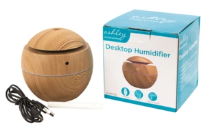 Desktop Humidifier Diffuser Wooden Effect 130ml USB LED Light Aroma Spare Filter - Picture 1 of 20