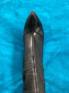 ESCADA Elastic Leather Heel Boots Stretch 8