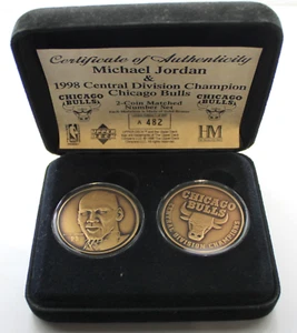 The Highland Mint Michael Jordan 1998 Campeón de la División Central Chicago Bulls - Imagen 1 de 5