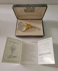 Nolan Miller Glamour Collection Brosche in Box und COA goldfarben klar Kristall - Bild 1 von 7