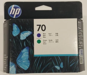 Genuine HP 70 Printhead Printheads C9408A Blue / Green - Expired date - Bild 1 von 2