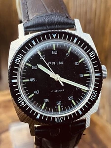 Rare Vintage PRIM Men's Mechanical Hand-Winding Watch Czechoslovakia #7073 - Picture 1 of 23