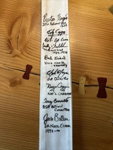 BSA - Signed OA Brotherhood Sash - Eight (8) Signatures 2012 National Officers  - Picture 1 of 5