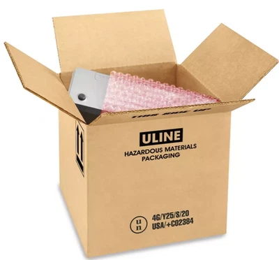 4PCS ULINE S-19910 12X12X12" Lithium Battery&Hazardous Material Heavy Duty Boxes - Image 1 of 3