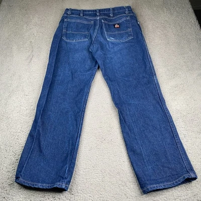 Pantalones de mezclilla Bulwark FR para hombre 32x30 azul resistente al fuego ropa de trabajo Foto 1 de 4
