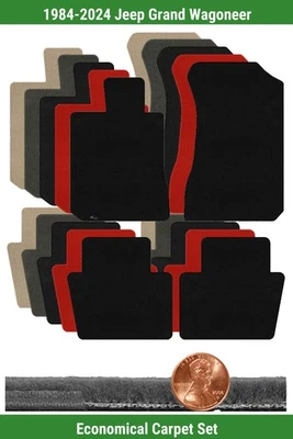 Juego de alfombrillas Velourtex personalizadas para Jeep Grand Wagoneer '84-24 (4 piezas) #U5O Foto 1 de 4