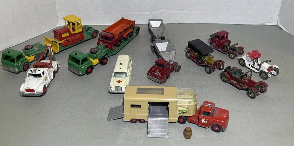 Vintage Matchbox King size Lot Wrecker Trailer Farm Dozer Yesteryear Dump Double - Image 1 of 4