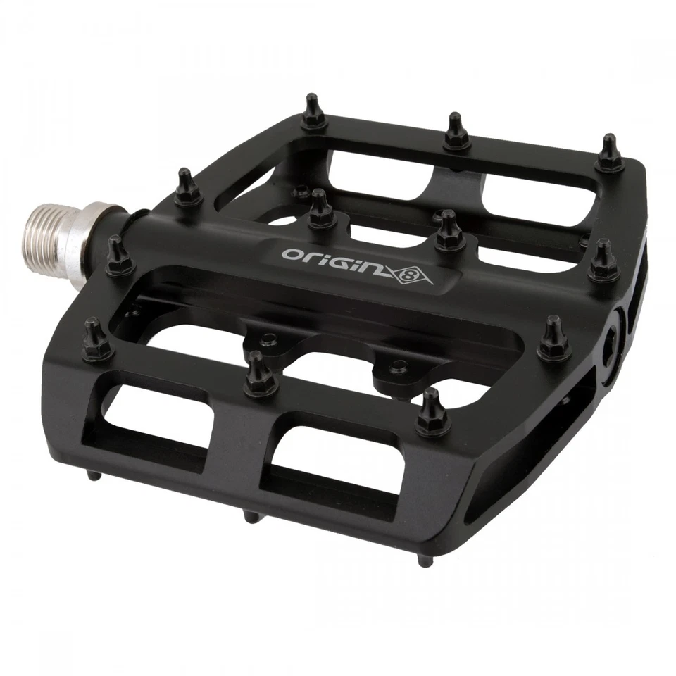 Origin8 Rascal Platform Pedals 9/16" Concave Aluminum Body Removable Pins Black - Image 1 of 4