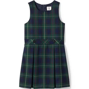 LANDS END Hunter/Classic Navy Plaid School Uniform Jumper Dress Girls 16+ NEW - Picture 1 of 4